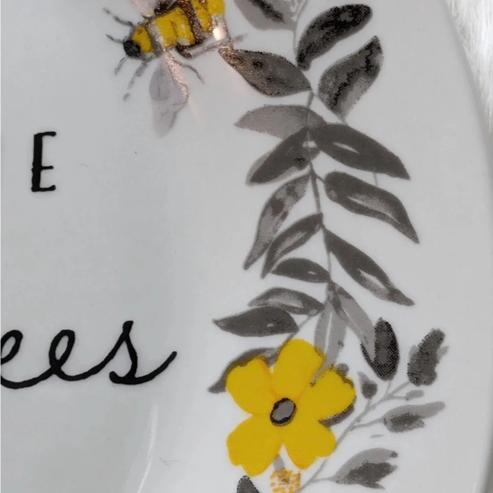 Set of 4 Royal Norfolk Bee's Knees Ceramic Salad Plates 7.5 Beautiful Summer NEW